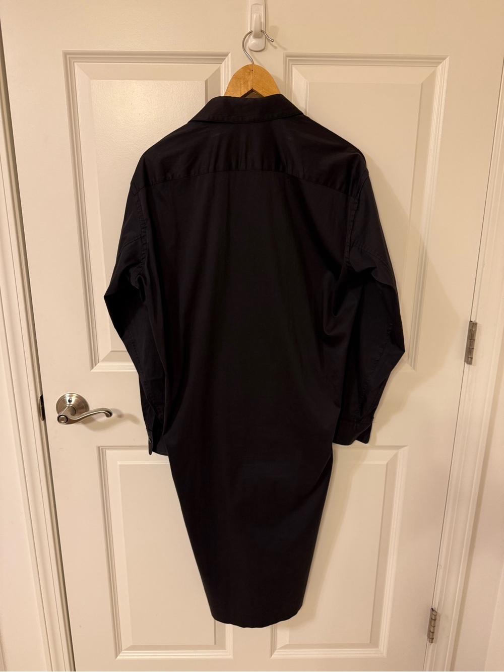 Donna Karan NY Black Long Sleeve Shirt Dress Collar EUC Women’s 6 Vintage Button - Picture 2 of 10